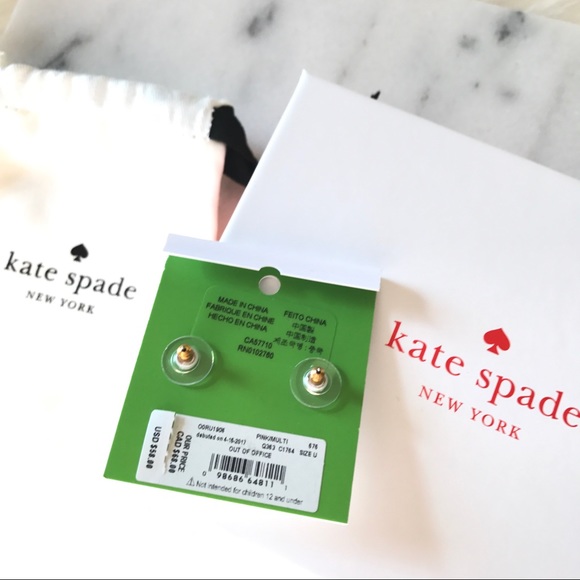 KATE SPADE JEWELRY 12K PARROT STUD - Picture 2 of 4